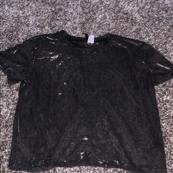 H&M mesh black tee - Picture 1 of 2